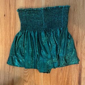 Queen of Sparkles Emerald Green Swing Shorts